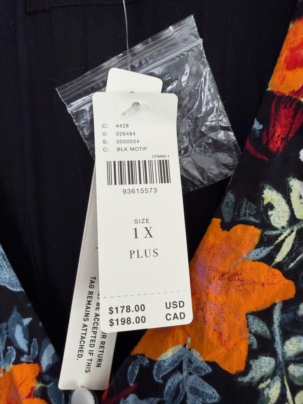 NWT Anthropologie Katerina Button Front Maxi Dress Black Floral Size 1X - Picture 4 of 13